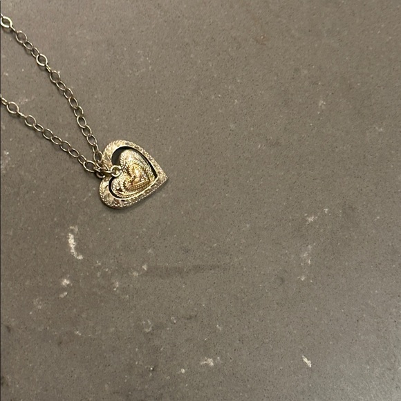 Jewelry - Silver and Gold Heart Pendant Necklace